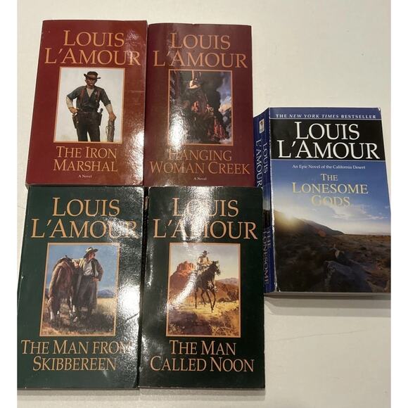 Lot of 5 Louis L' Amour Paperbacks Western Fiction Mass Market - Picture 1 of 11